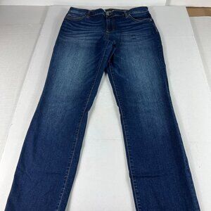 Kut From The Kloth Jeans Women's 8 Catherine Boyfriend Blue Faded Stretch Denim